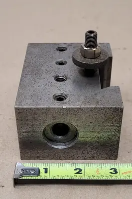 LATHE TOOLING, QC BORING BAR HOLDER, 1IN BORE, 2H X 3L X 4W, 2-1/4IN WEDGE, 1/2IN BUSHING