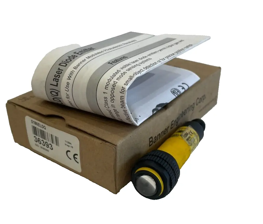 NEW BANNER ENGINEERING S186ELDQ LASER EMITTER 36393