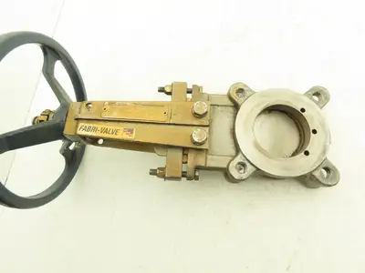 Fabri-Valve C67 Knife Gate Valve Size 3 Bi-Directional Rising Stem 316 Stainless