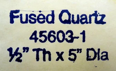 NEW LOT OF 4 45603-1 FUSED QUARTZ 1/2" THICK x 5" DIAMETER 456031