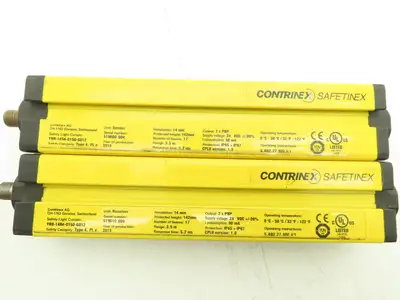 Contrinex Light Curtain Sender Receiver Set 14mm Res. 3.5M Range 17 Beam 142mm