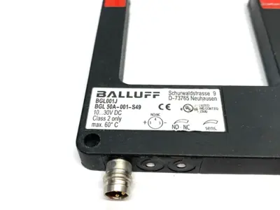USED BALLUFF FORK SENSOR, LIGHT BARRIER, 50MM PNP NO/NC