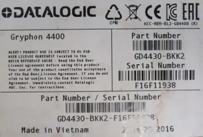 NEW DATALOGIC GD4430-BKK2 GRYPHON GD4400 SCANNER GD4430BKK2