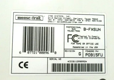 NEW FOXBORO P0915FU MOUSE-TRAK