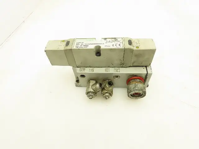 Numatics 122BB400M000061 Pneumatic 4/2 Solenoid Valve w/Manifold Base 24VDC