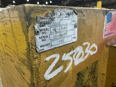 10 TON X 48" CALDWELL MODEL 82-10-48 COIL LIFT C HOOK: YOBRO #25230