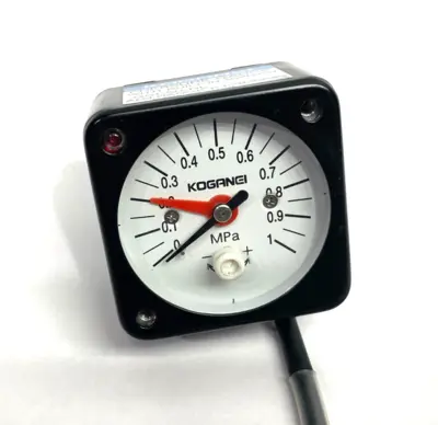 USED KOGANEI PRESSURE GAUGE W/ BUILT-IN SWITCH 0.1~0.83MPA