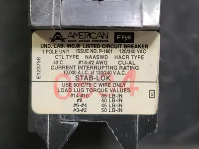 Used FEDERAL PIONEER NA120 Switchgears British Columbia CA | Lenmark #241720