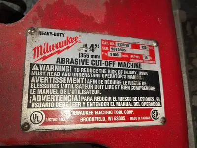 Used MILWAUKEE TOOL 617620 Abrasive & Friction Saws Ohio US | HGR 24 #1508168