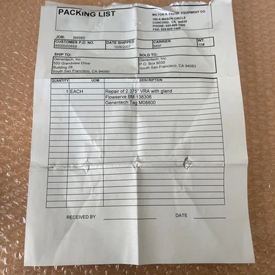 NEW Dura Seal Flowserve BM 138306