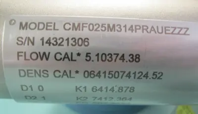 NEW Micro Motion CMF025 M314PRAUEZZZ
