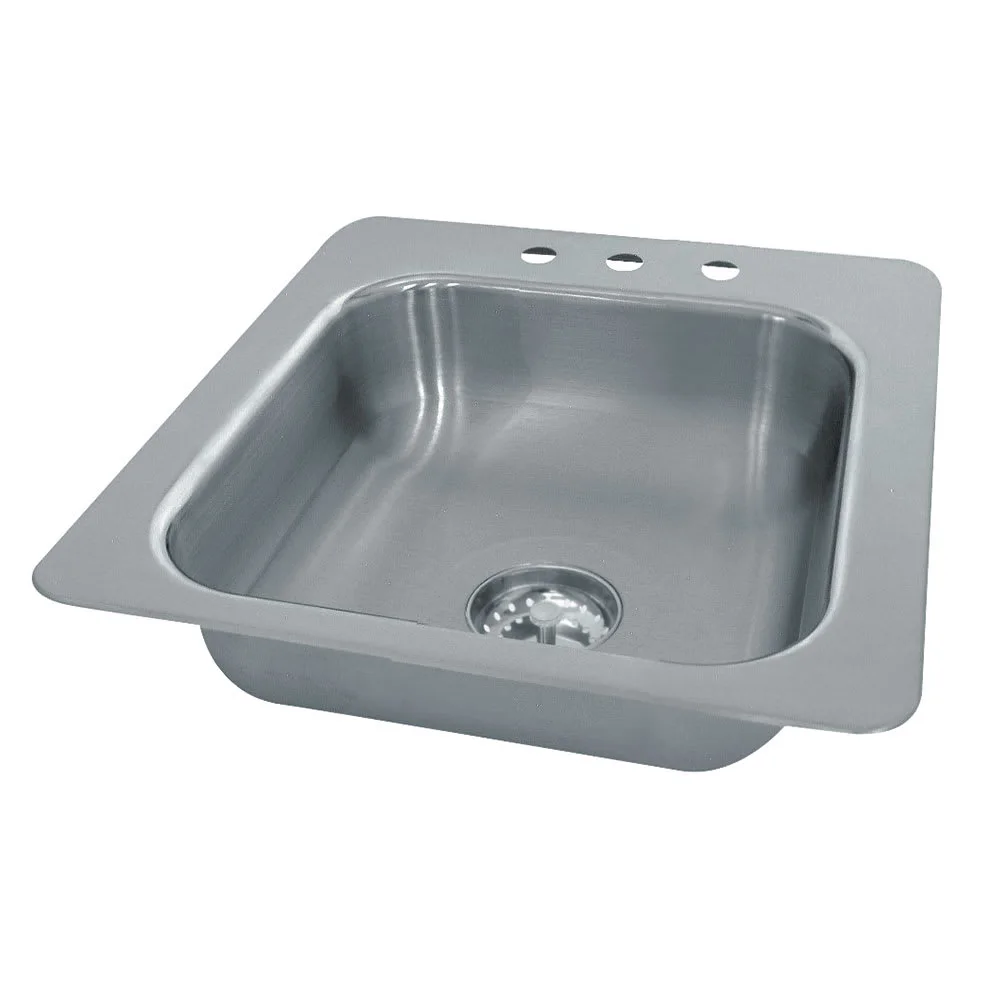 Advance Tabco SS-1-1919-10 (1) Compartment Drop-in Sink - 16" x 14", Drain Included