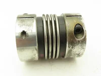 R+W 09372-9864-0 Bellows Flex Coupling Split Clamp Hub 16x16mm Bore 70mm Length
