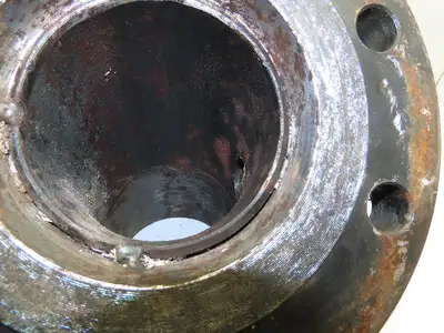 RNG #150 Cast Iron Flanged 4" x 4.5" Pipe Fitting 45 Deg Elbow 8-Bolt Flange