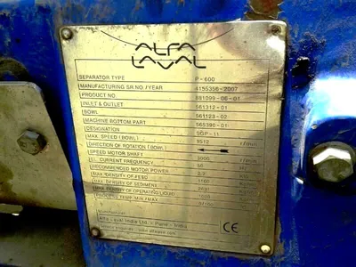 Alfa-Laval P-605 SGP-11 lube oil purifier, SS.
