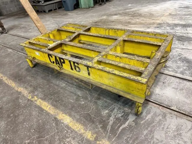 16 TON (32,000 LBS) x 46" x 80" HEAVY DUTY RAIL MOUNTED PORTABLE TRANSFER CART: YOBRO #24226
