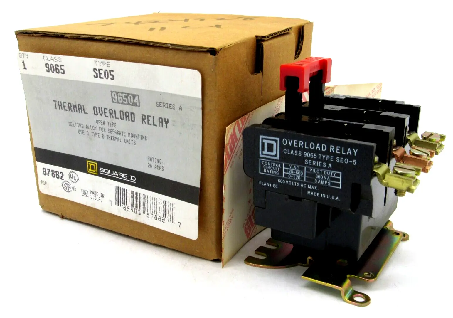 NEW SQUARE D 9065-SEO5 OVERLOAD RELAY SERIES A 9065SEO5