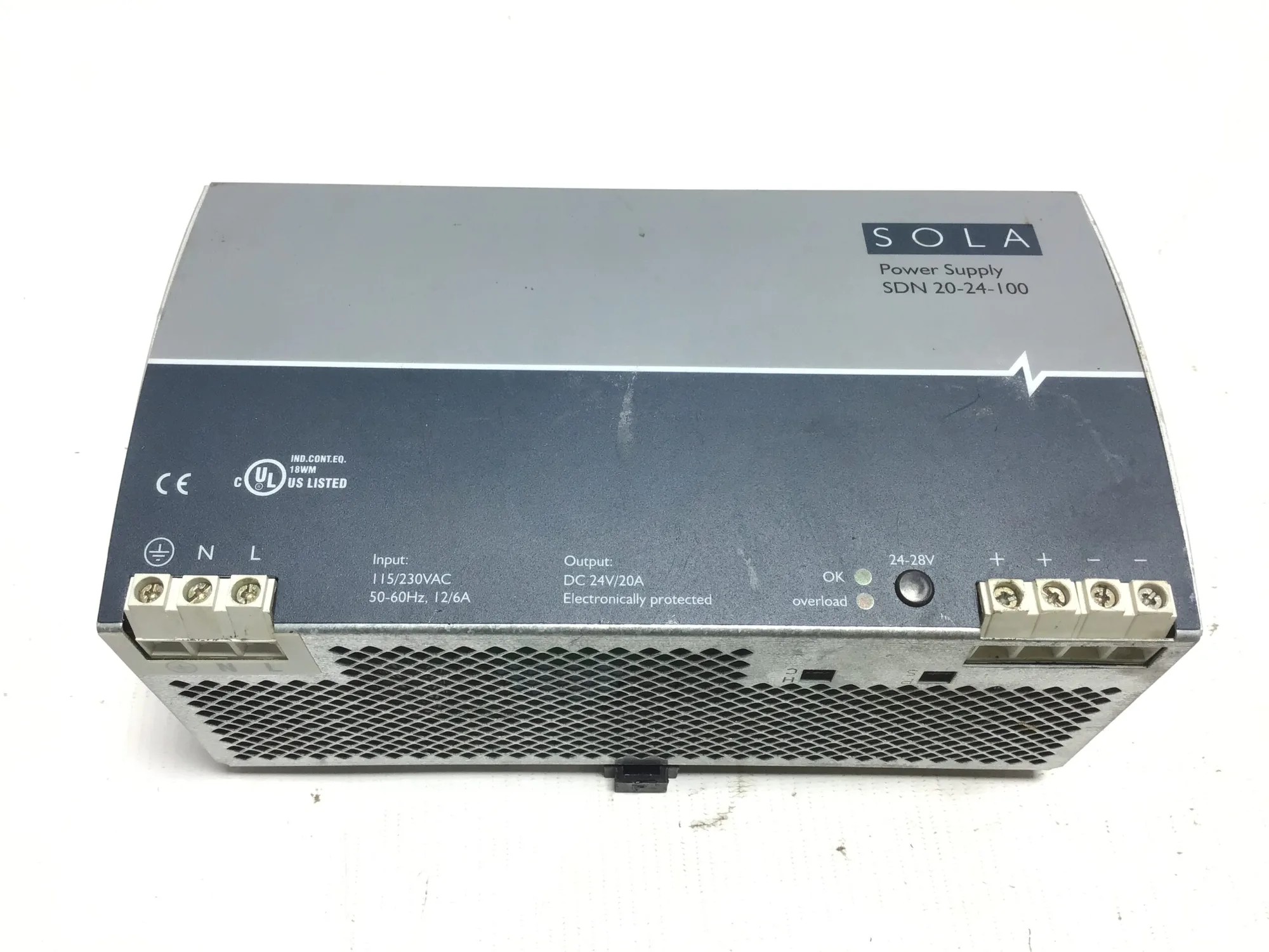 SOLA SDN 20-24-100 OVP Power Supply