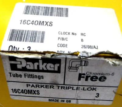 NEW LOT OF 4 PARKER 16-C4OM-XS FLUID CONNECTORS 16C4OMXS