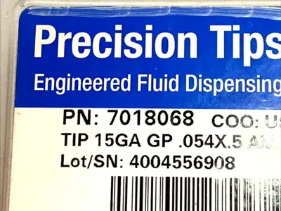 New | in-Stock Nordson EFD Optimum Dispensing Tips 15Ga Amber Straight 0.5" BOX OF 55 Syringes Michigan US | Maverick Industrial Sales #1398464