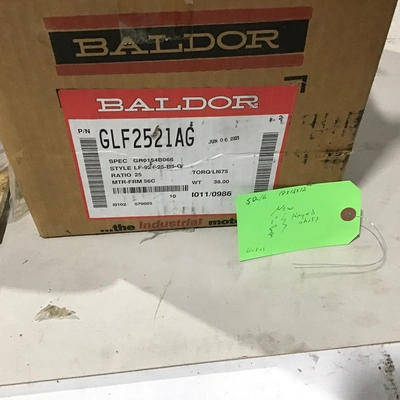 Baldor GLF2521AG Gearmotor Speed Reducer Ratio 25:1 Nema 56C Left Hand Output Shaft
