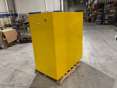 USED JUSTRITE 59"LX34"DX65"H, 110G, 416L CAPACITY FLAMMABLE STORAGE CABINET