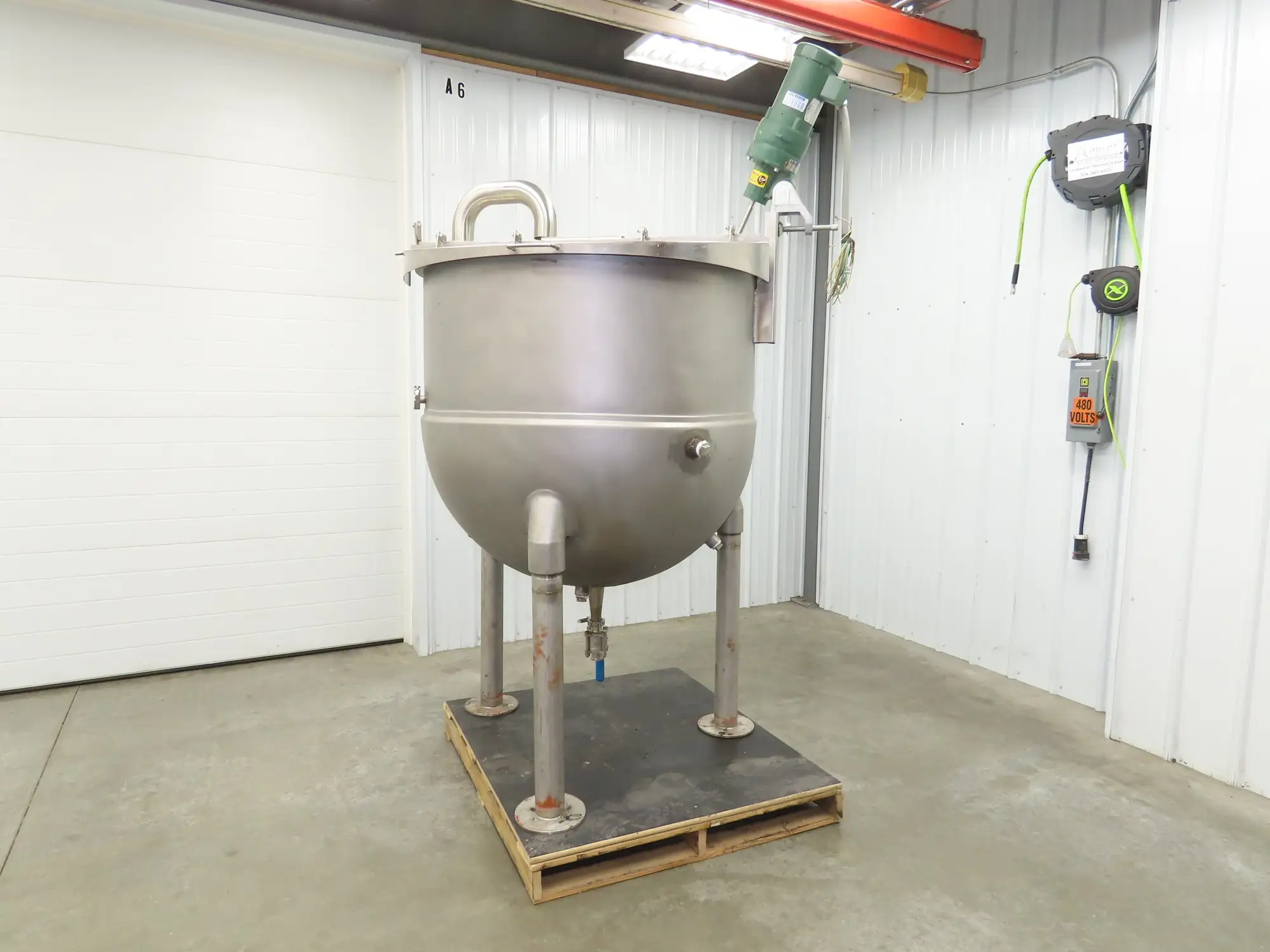 Groen Direct Steam Kettle 200 Gallon Food Grade Mixing Tank 1/3Hp Lightnin