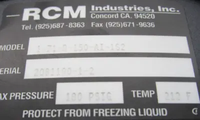 NEW RCM INDUSTRIES 1-71-R-150-AI-1S2 FLOW METER 171R150AI1S2