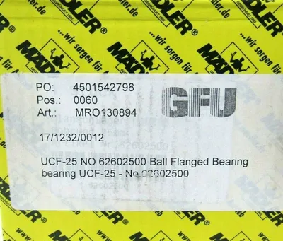 LOT OF 3 NEW MADLER UCF-25 BALL FLANGED BEARING 62602500 UCF25