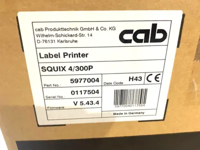 NEW CAB SQUIX THERMAL TRANSFER LABEL PRINTER 300DPI