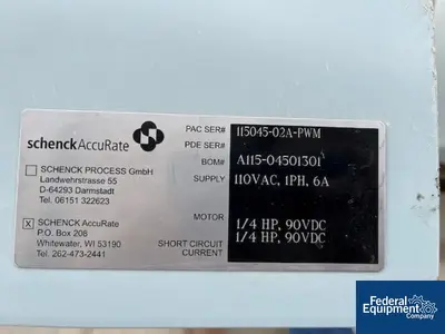 New | in-Stock Schenck Schenck Accurate Volumetric feeder, 600 Series Feeders (Material Handling) Texas US | Federal Equipment Company #1337756