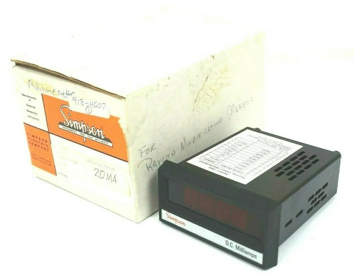 NEW SIMPSON 2866 24607 DIGITAL PANEL METER