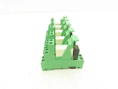 Phoenix Relay w/Base 12-24VDC Din Rail Mount Lot of 5