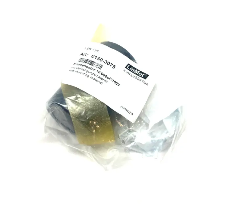 New | in-Stock LINMOT CAPACITOR 10'000UF/100V WITH MOUNTING MATERIAL Capacitors | Maverick Industrial Sales #1104170