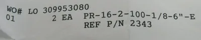 NEW OMEGA ENGINEERING PR-16-2-100-1/8-6-E PROBE PR162100186E 2343