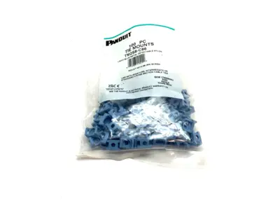 USED PANDUIT LIGHT BLUE METAL DETECTABLE NYLON CABLE TIE MOUNT