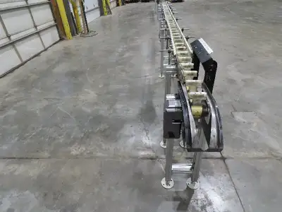 QC Industries 17' Automation Indexing Conveyor 2" Modular Cleated Timing Belt