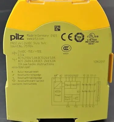 Pilz 750104 PNOZ s4 Safety Relay 24VDC 3 (BIN423)