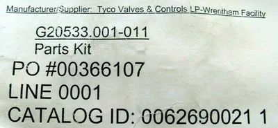 NEW CROSBY VALVE JMBL-81-M-SP VALVE REPAIR KIT G20533.001-011 JMBL81MSP