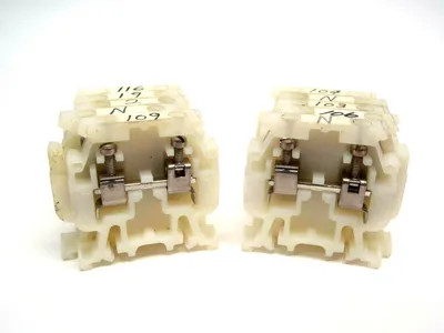 USED IEC WHITE TERMINAL BLOCKS 2 WIRE IEC 947-7-1