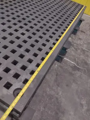 8' x 5' WELDSALE WELDING TABLE LAYOUT ACORN PLATE: YOBRO #24814