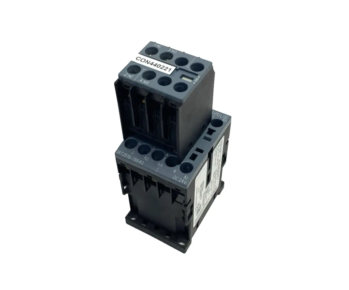 3RT2516-1BB40 | Siemens  Power Contactor, 3AC, 9A, 4kW 400V, 4P 24VDC - Used