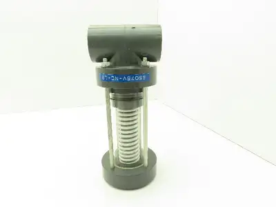 Plast-o-matic ES075V-NC-LS 3/4" Shutoff Valve Spring Return NC Pneumatic Powered