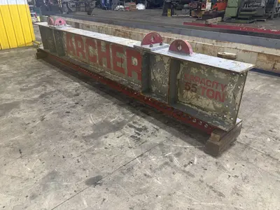 55 TON X 17’ LONG ARCHER STEEL SPREADER BAR / LIFTING BEAM: STOCK #22975