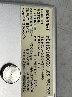 USED INDRAMAT MOD13/1X0038-185