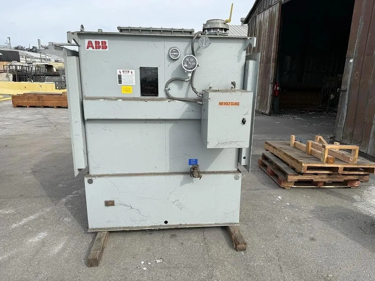 1,000 KVA UNUSED ABB SUBSTATION TRANSFORMER 4160HV 480/277LV no oil