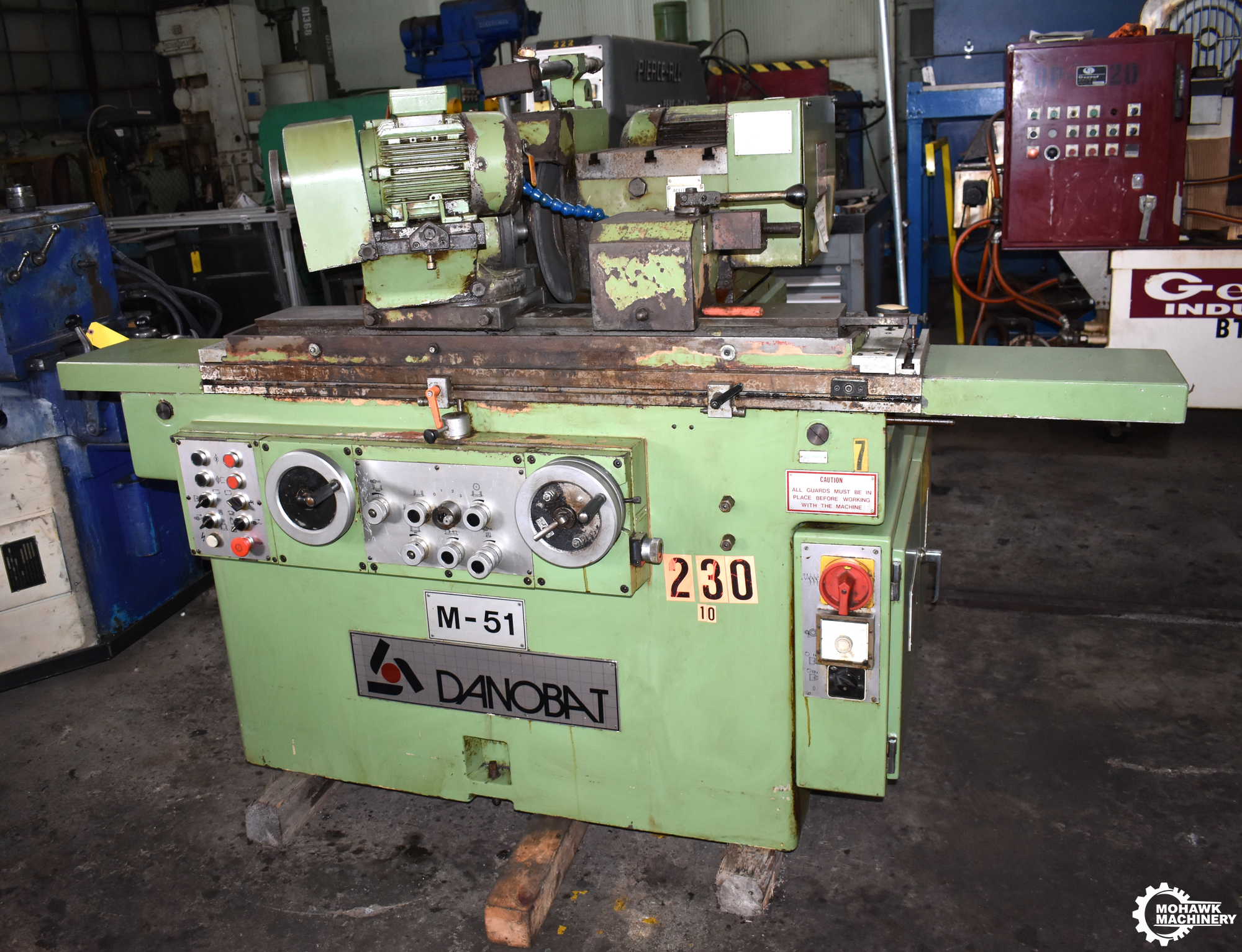 10" x 20" DANOBAT "M51" HIGH-PRECISION HYDRAULIC UNIVERSAL CYLINDRICAL GRINDER - LIVE/DEAD CENTER WORKHEAD