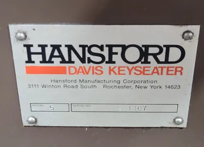 Used HANSFORD DAVIS Model 5 Keyseaters Kentucky US | Machinery Central #1330698