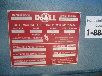 USED 2007 DOALL C-4100NC