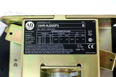 USED ALLEN BRADLEY 194R-NJ200P3